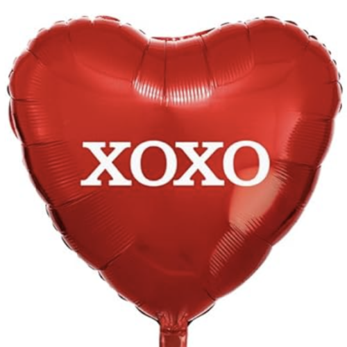 Balloon Foil Valentine Candy Heart XOXO